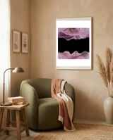 Mauve & Silver Agate Texture 03  framed in a tender room thumbnail