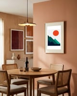 Geometric landscape XII framed in a intimate room thumbnail
