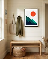 Geometric landscape XII framed in a relaxed room thumbnail