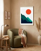 Geometric landscape XII framed in a tender room thumbnail