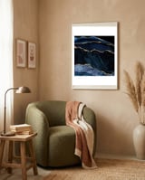 Navy & Gold Agate Texture 02 framed in a tender room thumbnail