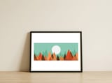 Geometric landscape XXVII — framed, leaning against the wall thumbnail