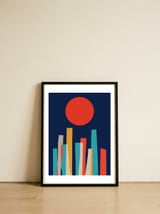 Geometric landscape XXVI — framed, leaning against the wall thumbnail