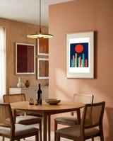 Geometric landscape XXVI framed in a intimate room thumbnail