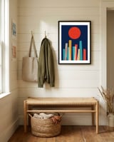 Geometric landscape XXVI framed in a relaxed room thumbnail