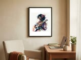 white-electric-guitarist-portrait framed in a focused room thumbnail