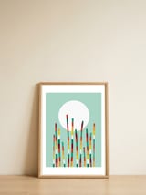 Geometric landscape XXV — framed, leaning against the wall thumbnail