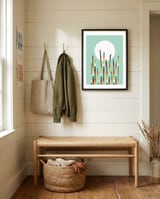 Geometric landscape XXV framed in a relaxed room thumbnail