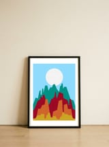 Geometric landscape XXIV — framed, leaning against the wall thumbnail