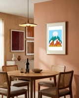 Geometric landscape XXIV framed in a intimate room thumbnail