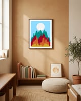 Geometric landscape XXIV framed in a gentle room thumbnail