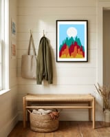 Geometric landscape XXIV framed in a relaxed room thumbnail