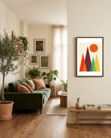 Geometric landscape XXIII framed in a grounding room thumbnail
