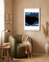 Navy & Gold Agate Texture 18  framed in a tender room thumbnail