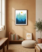 Geometric landscape XXII framed in a gentle room thumbnail