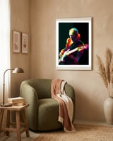 Billy Sheehan Pop Art WPAP framed in a tender room thumbnail