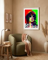 Keith Richards Pop Art WPAP framed in a tender room thumbnail