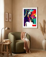 Thom Yorke Singer Musician Pop Art WPAP framed in a tender room thumbnail