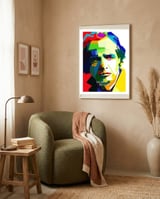 Marlon Brando Hollywood Legend Pop Art WPAP framed in a tender room thumbnail