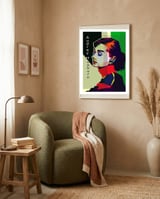 Beauty Audrey Hepburn Pop Art WPAP framed in a tender room thumbnail