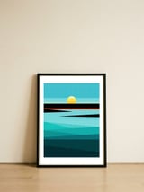 Geometric landscape XX — framed, leaning against the wall thumbnail