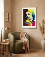 Marilyn Monroe Beauty Actress Pop Art Wpap framed in a tender room thumbnail