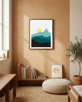 Geometric landscape XXXIII framed in a gentle room thumbnail