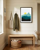Geometric landscape XXXIII framed in a relaxed room thumbnail