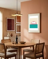 Geometric landscape XXXII framed in a intimate room thumbnail