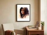 tuareg-woman-profile-with-indigo-marks framed in a focused room thumbnail