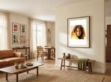 golden-tuareg-woman-watercolor-portrait framed in a grounding room thumbnail