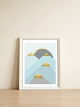 Geometric landscape XXXI — framed, leaning against the wall thumbnail