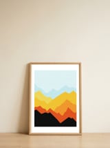 Geometric landscape XXVIII — framed, leaning against the wall thumbnail