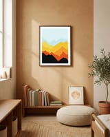 Geometric landscape XXVIII framed in a gentle room thumbnail