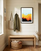 Geometric landscape XXVIII framed in a relaxed room thumbnail