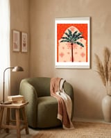 Auspicious, Good Luck Positivity Optimism, Good Vibes Mindset Growth Festival, Palm India Celebration framed in a tender room thumbnail