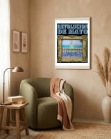 Revolucion De Mayo 4 framed in a tender room thumbnail