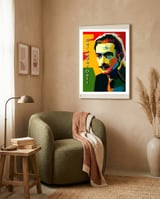 Salvador Dali Maestro Painting In Pop Art WPAP framed in a tender room thumbnail