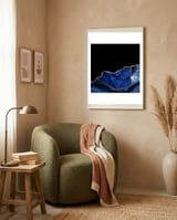 Navy & Rose Gold Agate Texture 06 framed in a tender room thumbnail