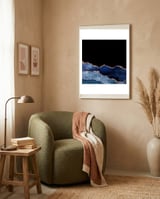Navy & Rose Gold Agate Texture 10 framed in a tender room thumbnail