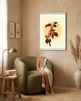 Peach Tree in the moonlight framed in a tender room thumbnail