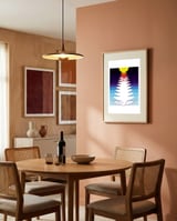 Geometric sun framed in a intimate room thumbnail