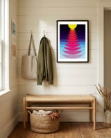 Geometric sun framed in a relaxed room thumbnail