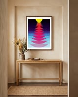 Geometric sun framed in a welcoming room thumbnail