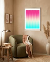 Chevron pink and blue framed in a tender room thumbnail