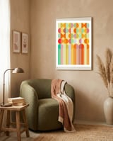 Pattern with circles framed in a tender room thumbnail