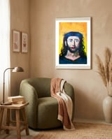 Ecce Homo 6 3d 1 Poster framed in a tender room thumbnail