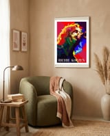 Richie Kotzen American Guitarist Singer Pop Art WPAP framed in a tender room thumbnail