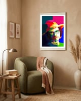 Johny Depp Hollywood Movies Pop Art WPAP framed in a tender room thumbnail