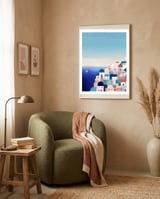 Santorini framed in a tender room thumbnail